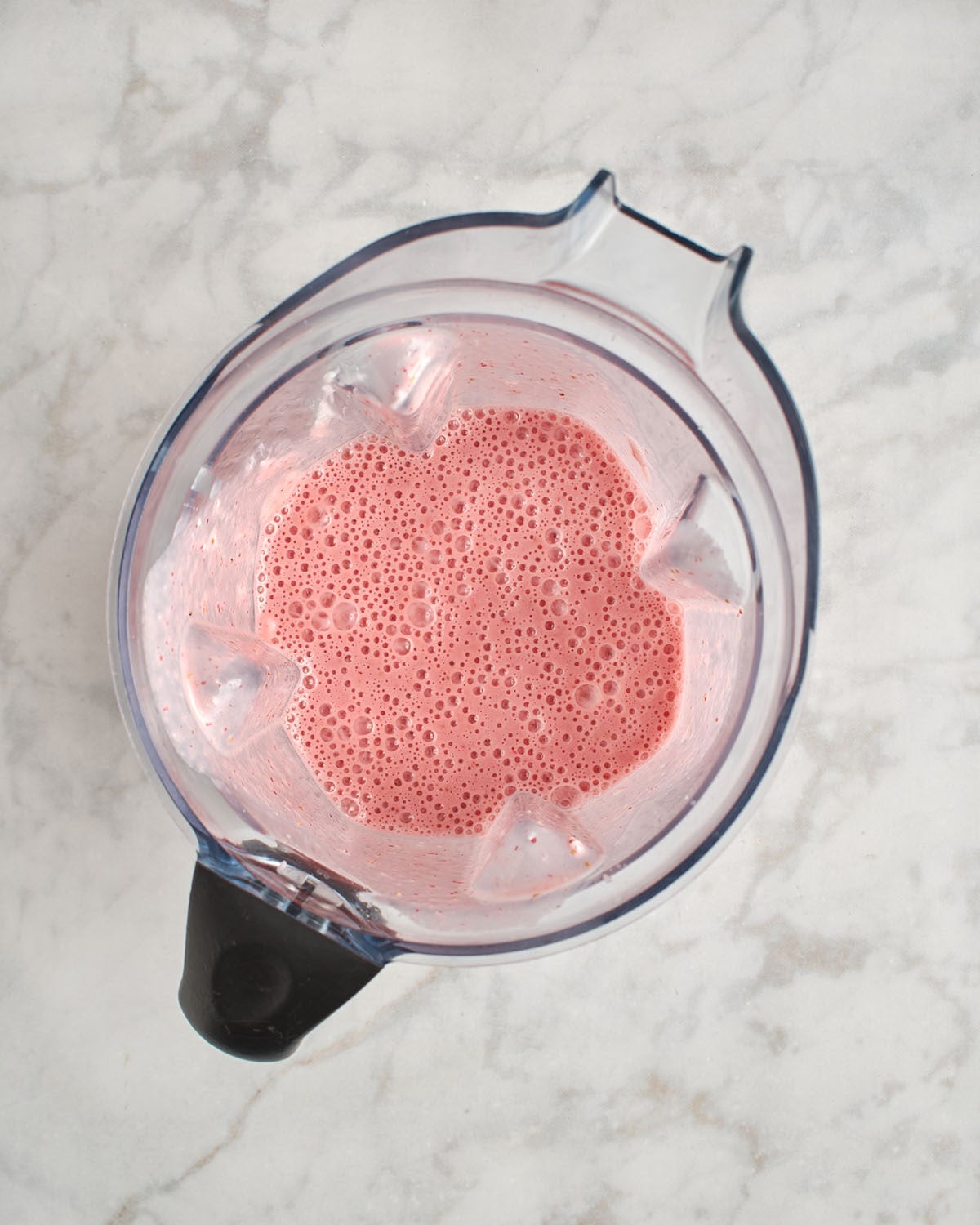 blended base for strawberry frozen yogurt.