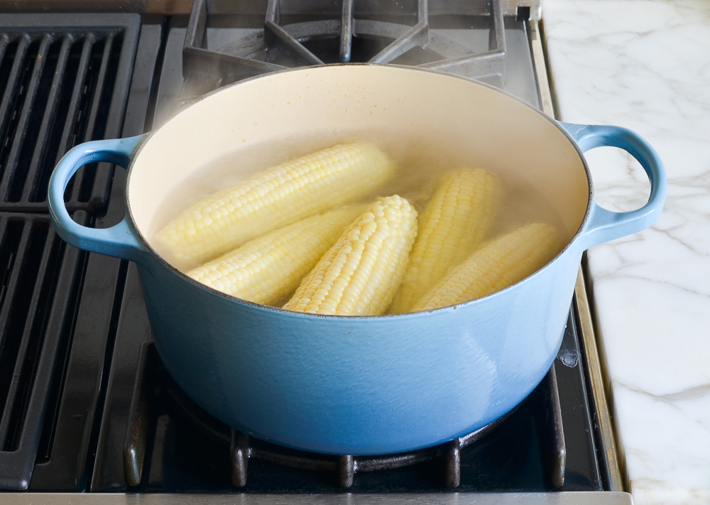 boiling the corn