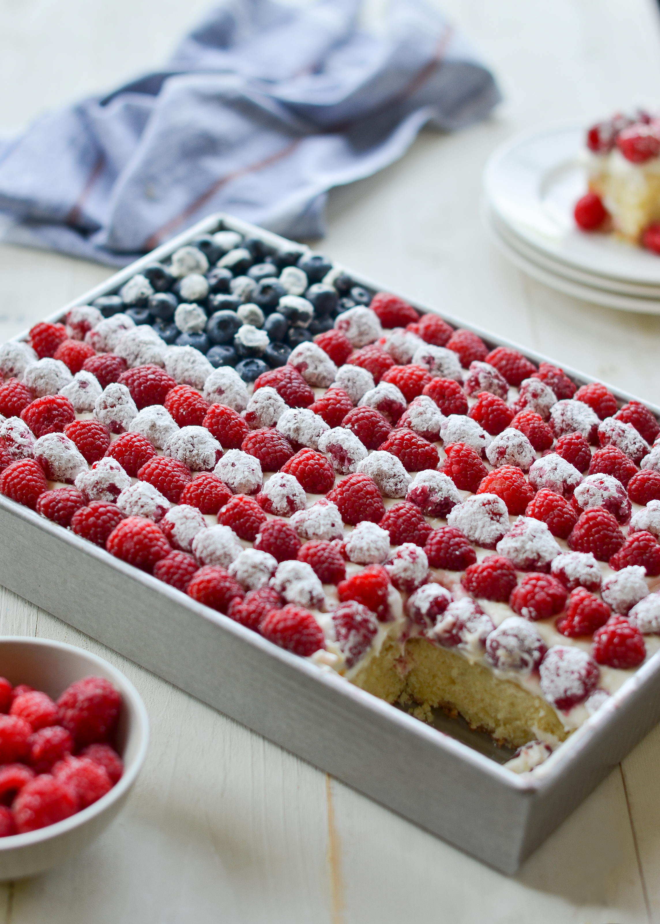 American flag cookie cake - easy 4th of July dessert