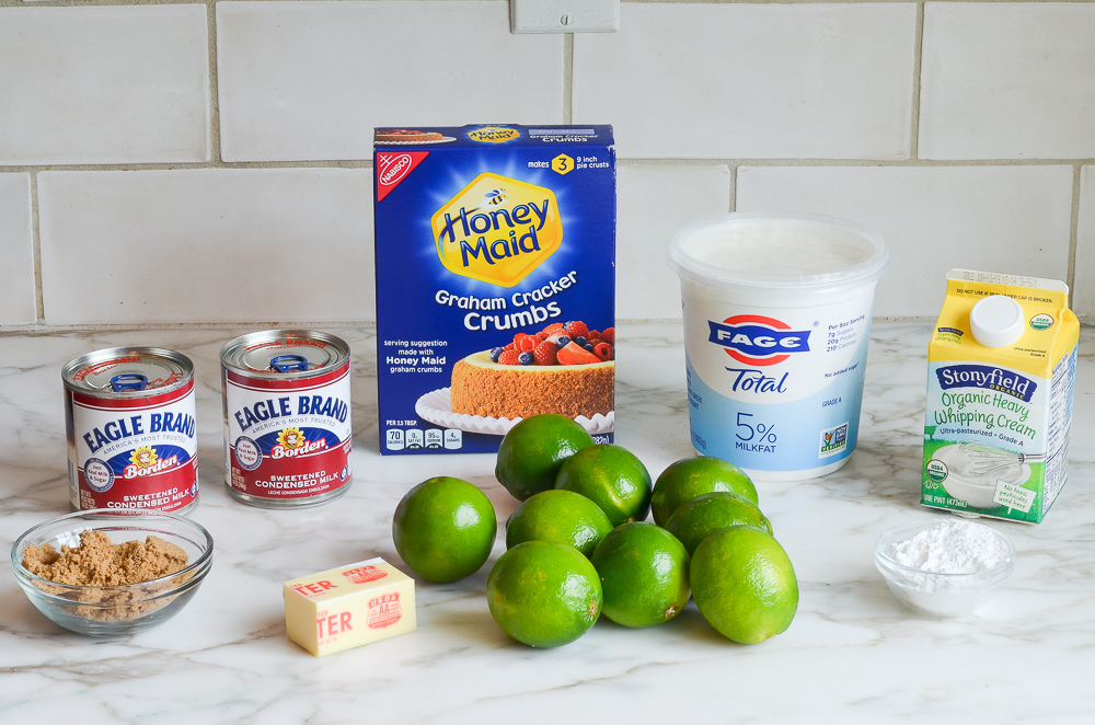 ingredients for key lime pie
