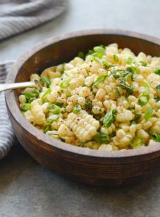 Corn Salad in mixing bowl