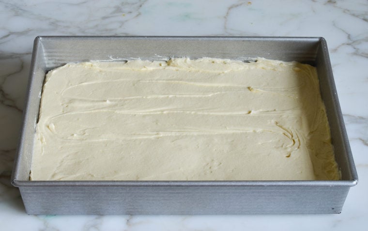 Vanilla Sheet Cake with Cream Cheese Frosting - Once Upon a Chef