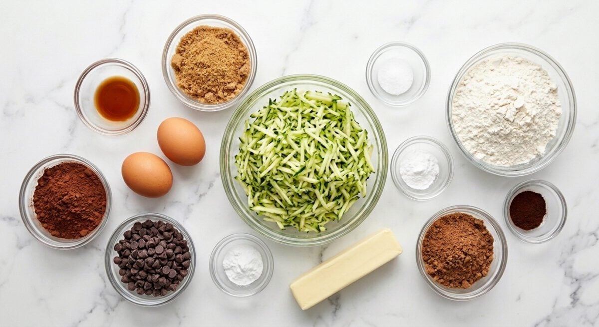 chocolate zucchini bread ingredients