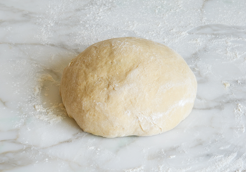 challah dough kneaded into a ball