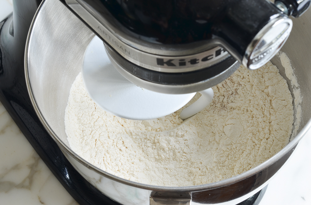 whisked flour, salt, and yeast