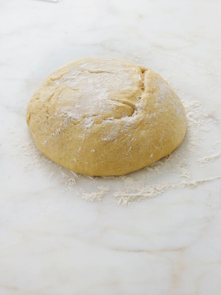 Ball of challah dough.