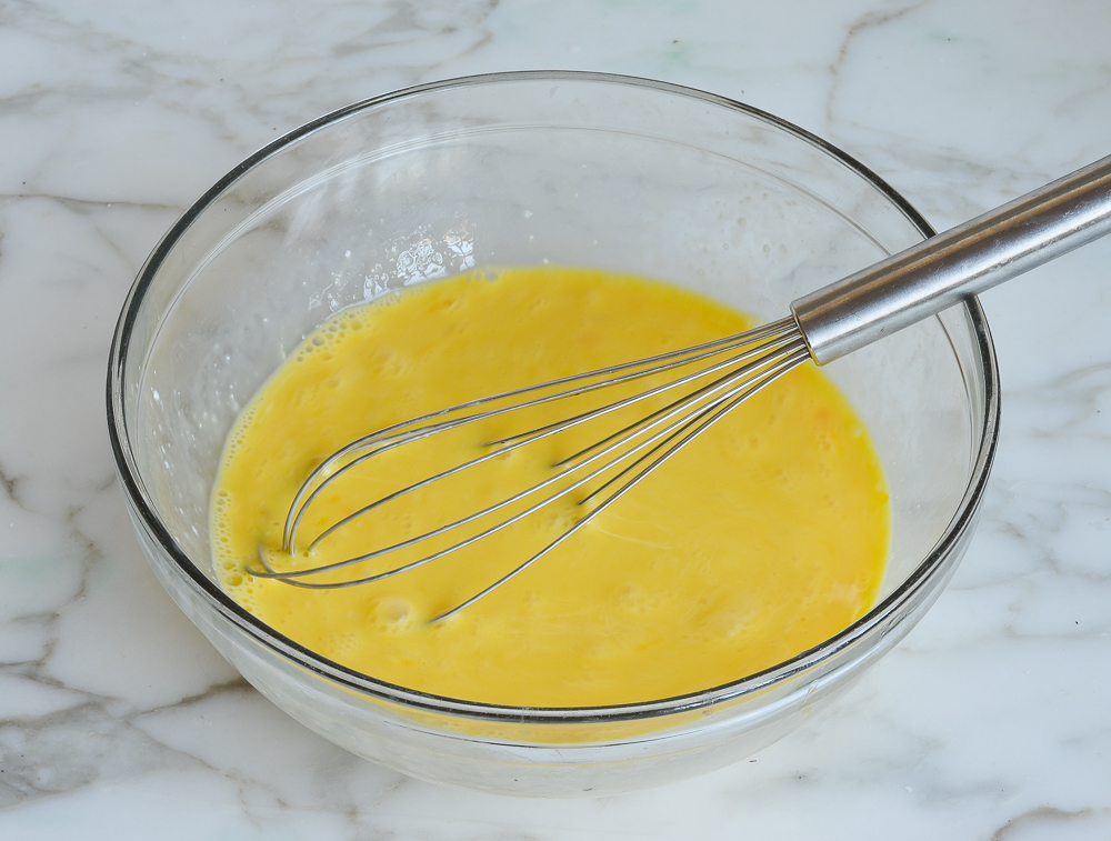 whisked buttermilk and egg mixture