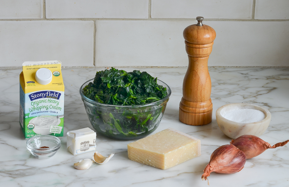 ingredients for creamed spinach