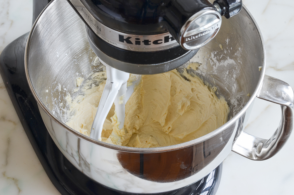 creamed butter and sugar mixture