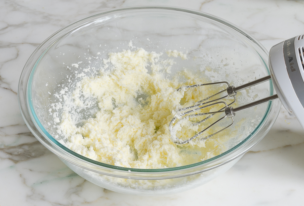 beating butter and sugar