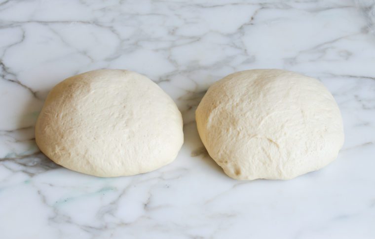 pizza dough after second rise