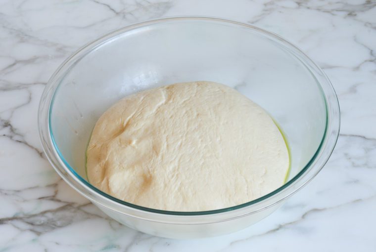 pizza dough after first rise