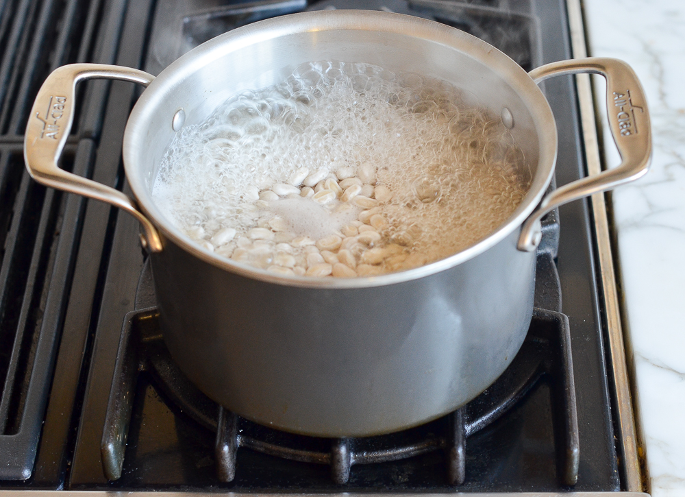 boiling white beans