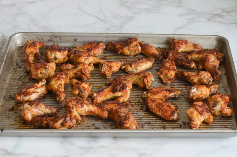 baked chicken wings.