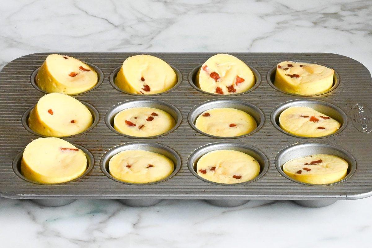 baked egg bites fresh out of the oven