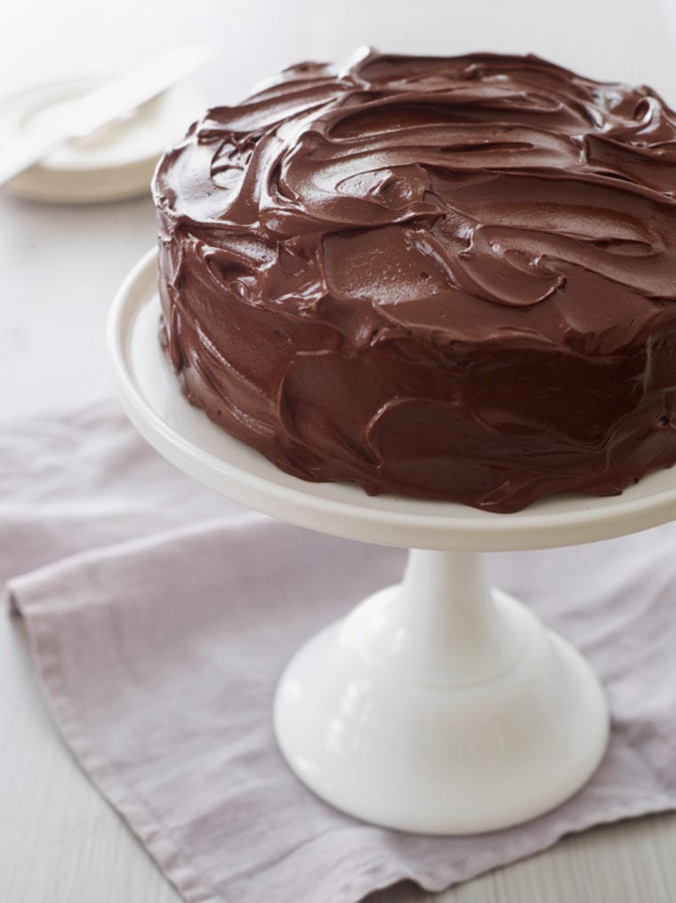 frosted chocolate cake