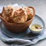 Basket of Passover rolls.