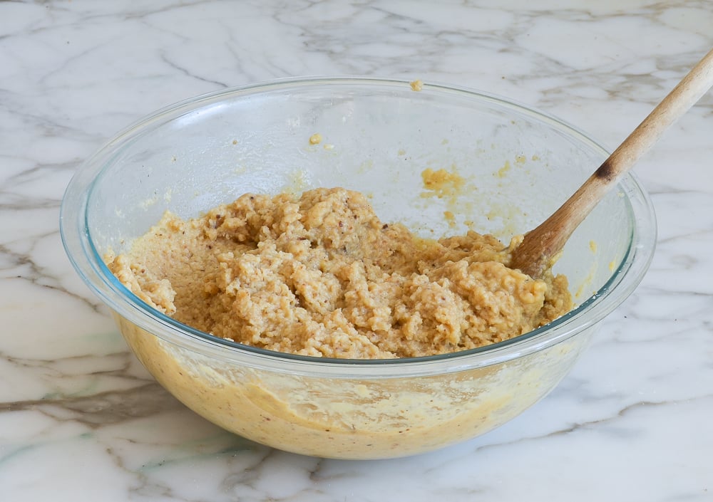 passover roll batter in bowl