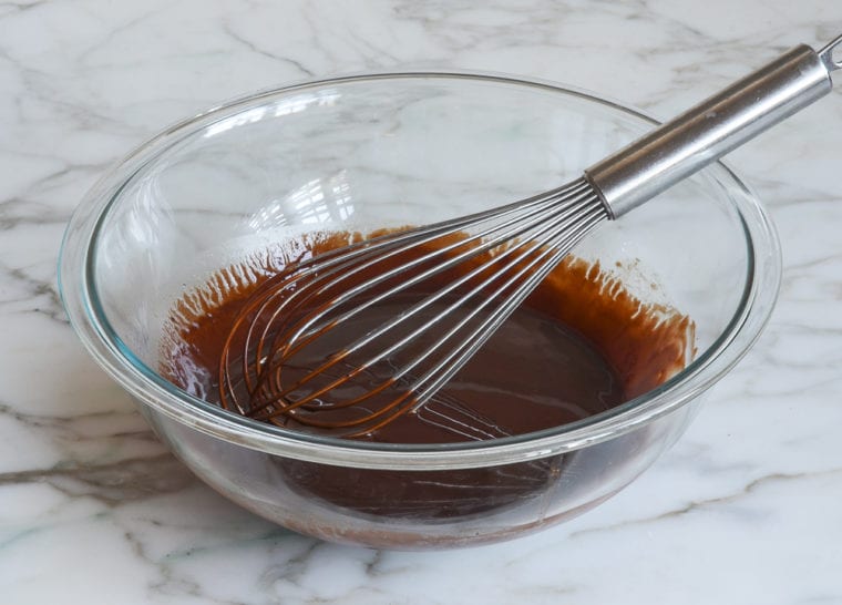 melted chocolate mixture