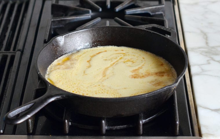 batter in skillet