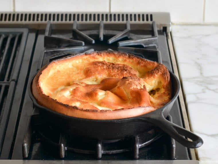 dutch baby out of the oven