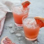 Two glasses of grapefruit crush.