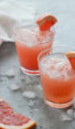Two glasses of grapefruit crush.