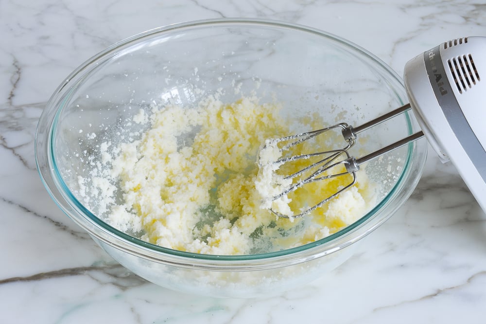 creamed butter and sugar