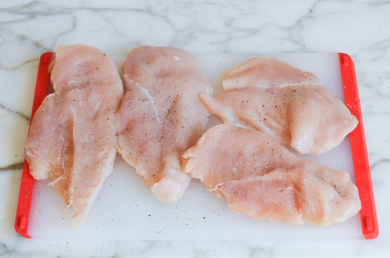 seasoning thinly sliced chicken breasts
