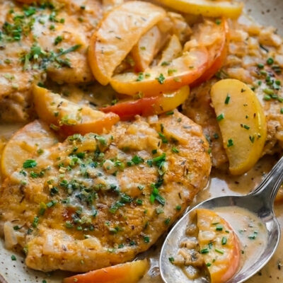 chicken fricassee with apples