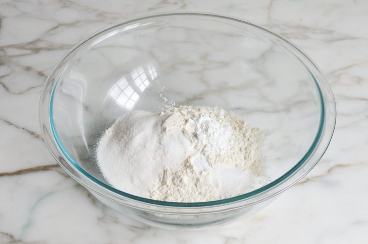 biscuit topping ingredients in bowl