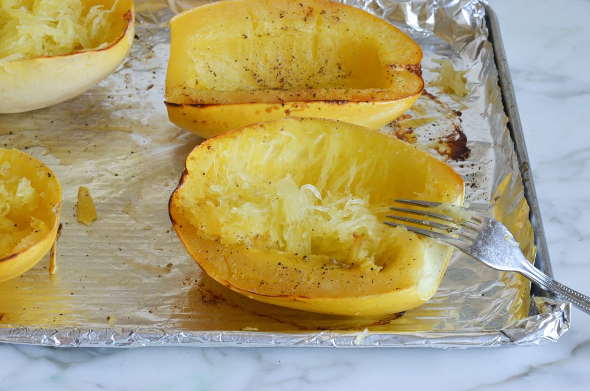 using a fork to loosen the strands