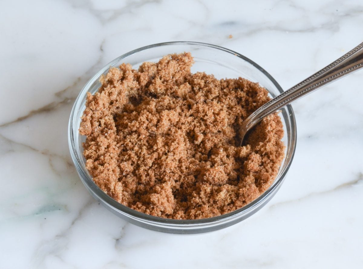 combined brown sugar mixture