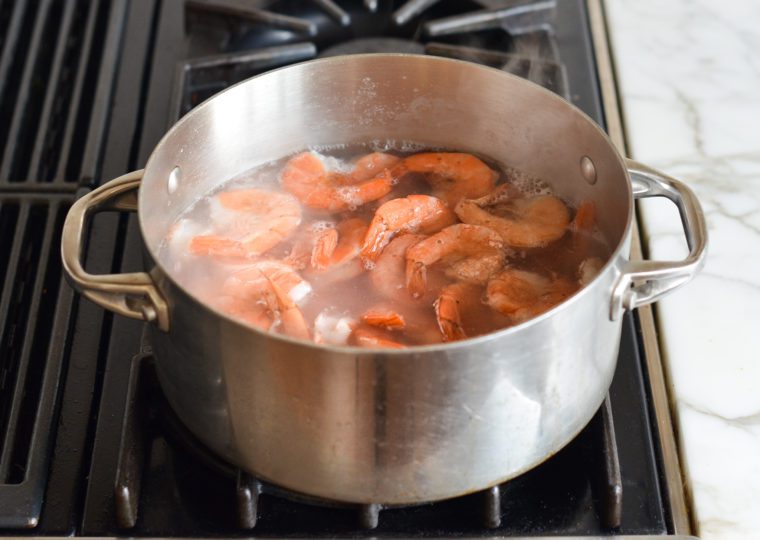 pink cooked shrimp