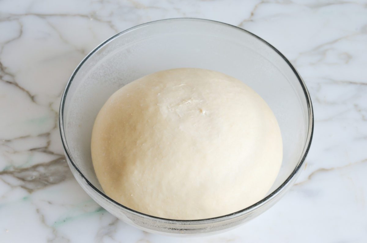 pretzel dough after rise.