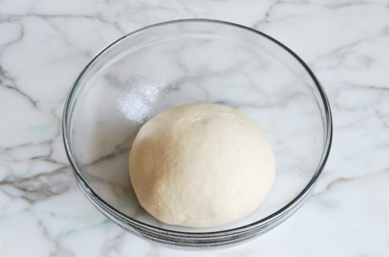 pretzel dough in bowl