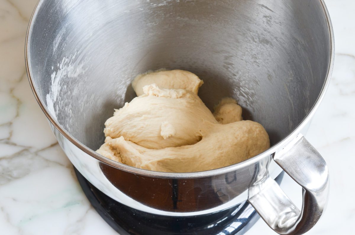 dough in mixer