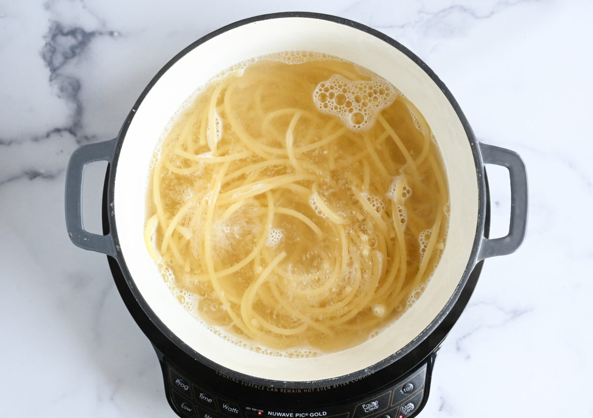 boiling the pasta