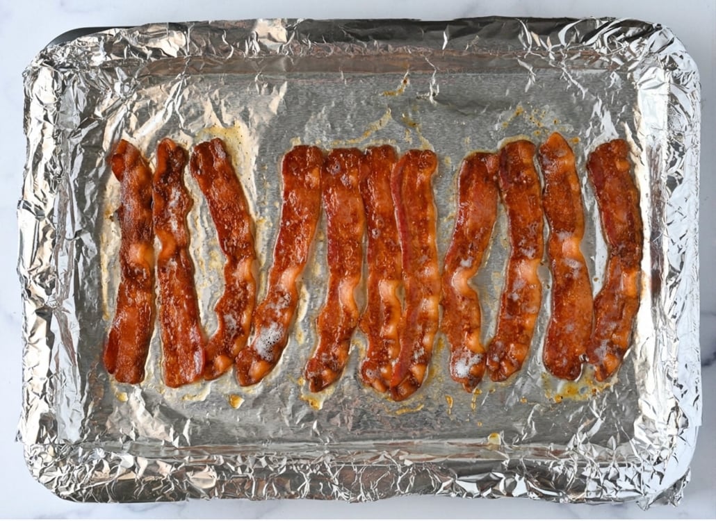 bacon out of the oven