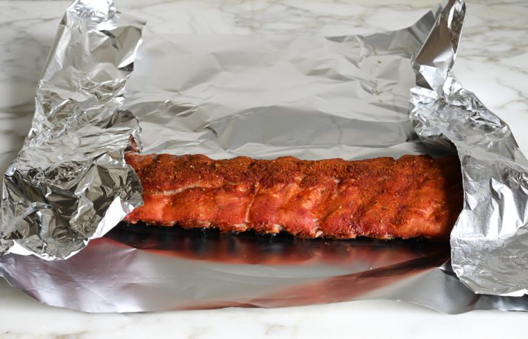 wrapping ribs in foil