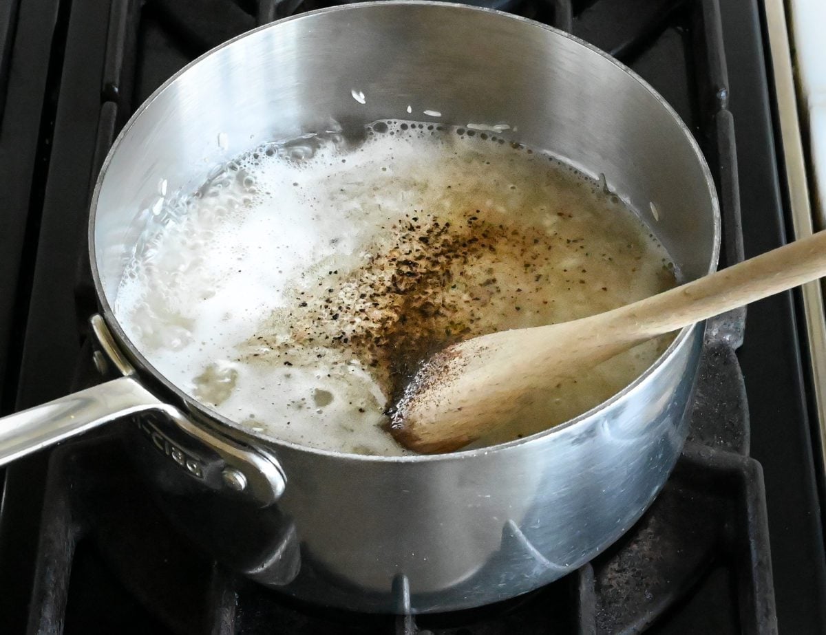 bringing water to a boil 