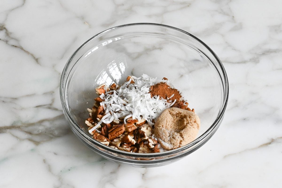 topping ingredients in bowl