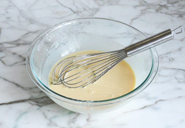 whisked pudding mixture
