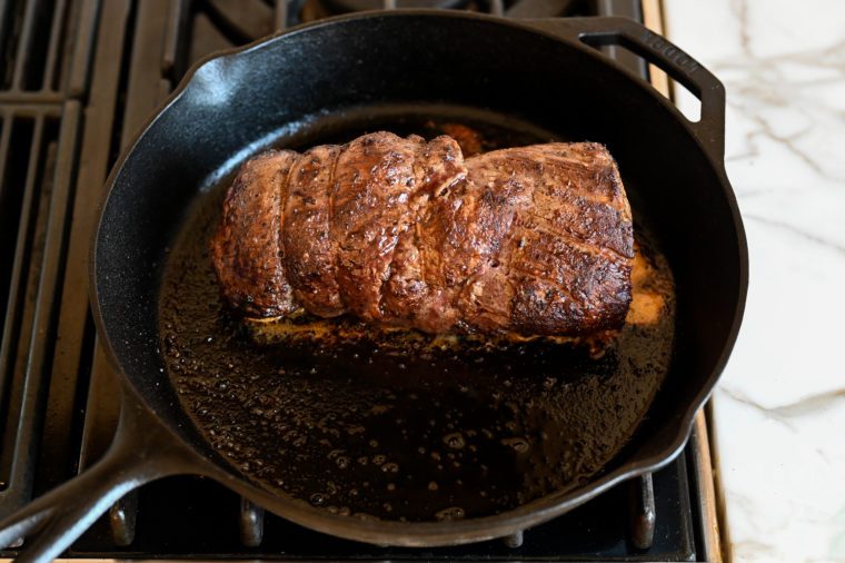 beautifully roasted beef tenderloin