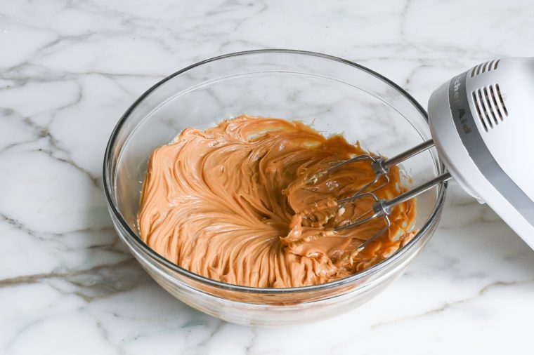 whisking peanut butter and butter