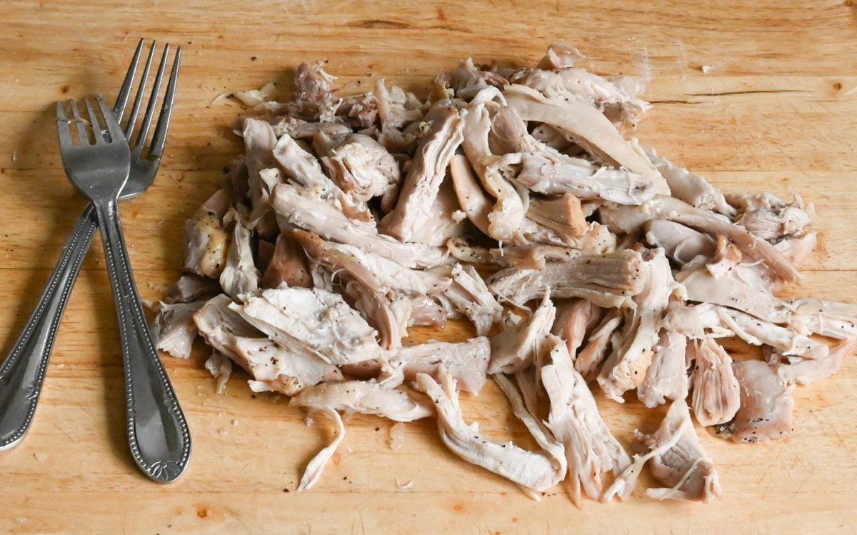 shredded chicken for chicken noodle soup