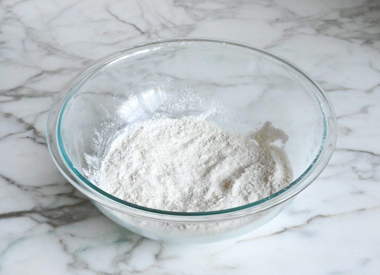 sifted almond flour and confectioners sugar