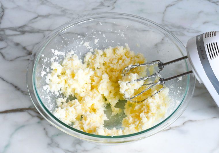 beating butter and sugar