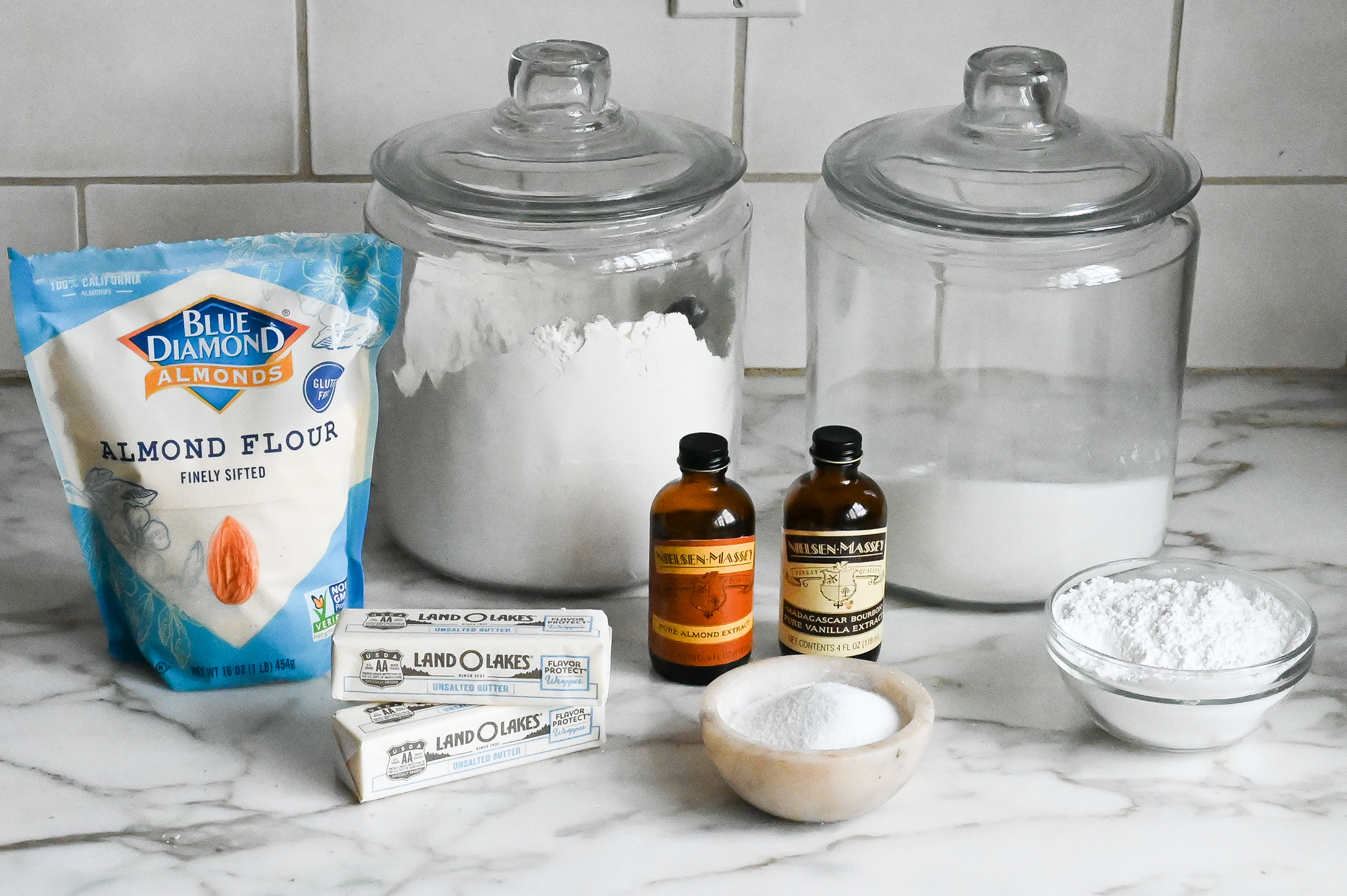 ingredients for snowball cookies