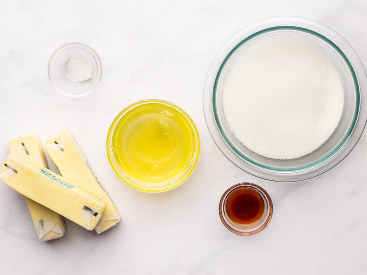 ingredients for swiss meringue buttercream